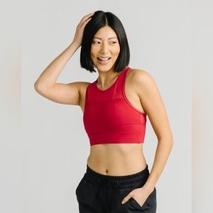 NWOT Zyia Active Red All Star Racerback Sports Bra size Medium